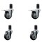 Service Caster 3.5'' Thermoplastic Rubber Swivel 1-5/8'' Expanding Stem Caster Set 2 Total Lock Brakes, 4PK SCC-EXTTL20S3514-TPRB-2-S-2-158 - alternate 1